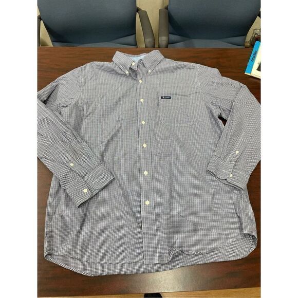 Chaps Men Button Up Dress Shirt- Easy Care- Size Large - Picture 1 of 5